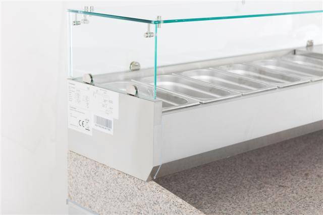 Aufsatzvitrine GN 1/ 1/4 aus Edelstahl, 2000 x 335 x 435 mm