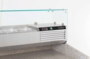 Aufsatzvitrine GN 1/ 1/3 aus Edelstahl, 1800 x 395 x 435 mm