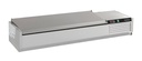 Aufsatzvitrine Deckel GN 1/3 aus Edelstahl, 1200 x 395 x 225 mm