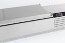 Aufsatzvitrine Deckel GN 1/3 aus Edelstahl, 2000 x 395 x 225 mm