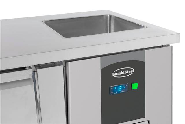 700 Kühltisch aus Edelstahl, 2020 x 700 x 960 mm