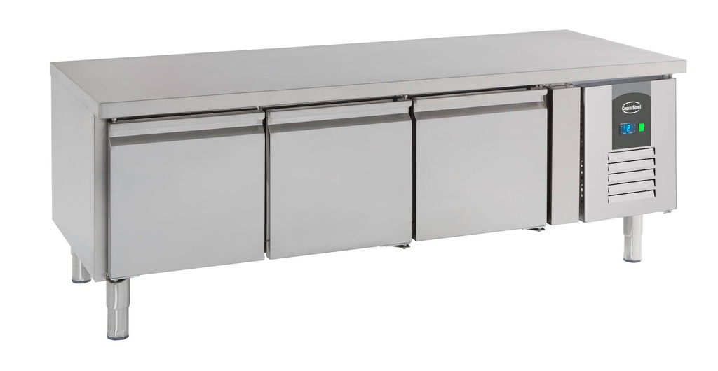 Kühltisch 650 Hoch 3 aus Edelstahl, 1795 x 700 x 650 mm
