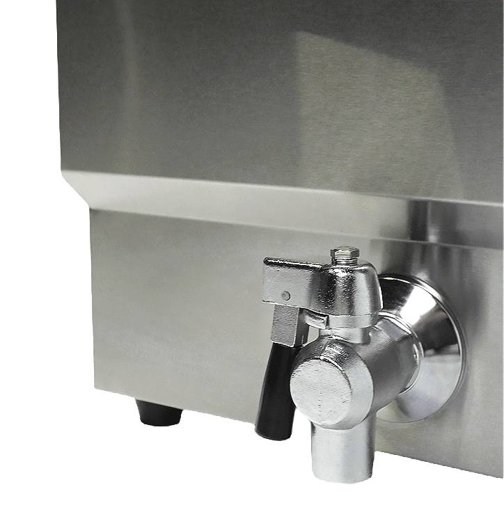 Elektro Tischfriteuse aus Edelstahl, 1 x 10 L, 340 x 560 x 380 mm