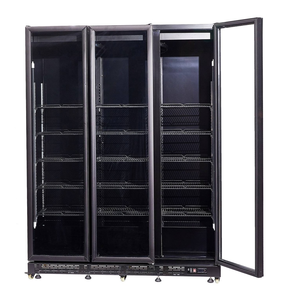Kühlschrank 3, 1600 x 600 x 2100 mm, 1200 L, schwarz