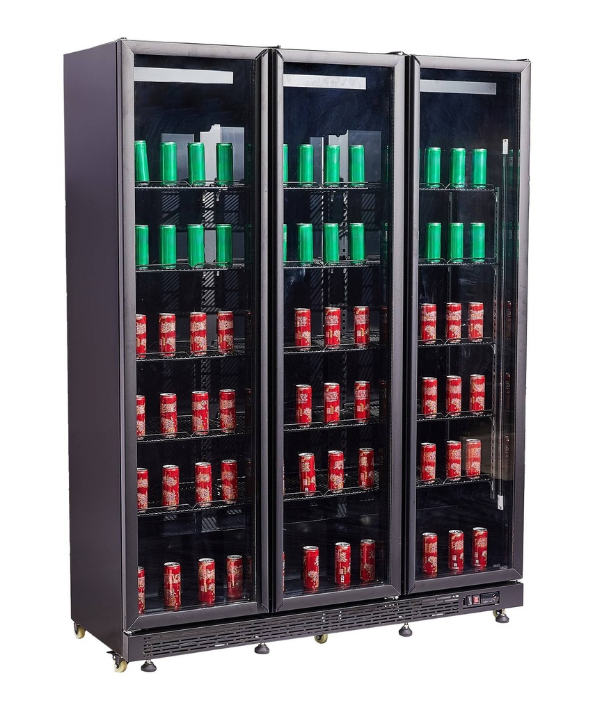 Kühlschrank 3, 1600 x 600 x 2100 mm, 1200 L, schwarz