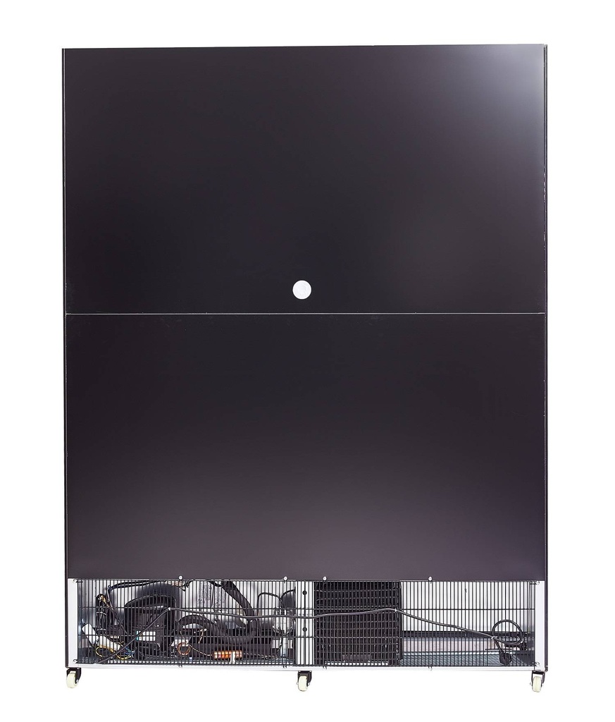 Kühlschrank 3 Glastüren, 1600 x 600 x 2100 mm, schwarz