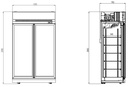 Kühlschrank 2, 1253 x 710 x 2092 mm, 1000 L, weiß