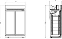 Tiefkühlschrank 2, 1253 x 710 x 2092 mm, 960 L, weiß