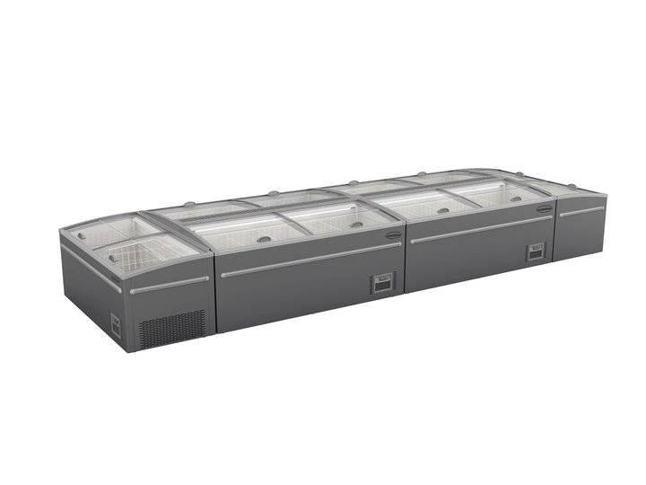 Supermarkt Tiefkühltruhe Kopf Element Automatische, grau