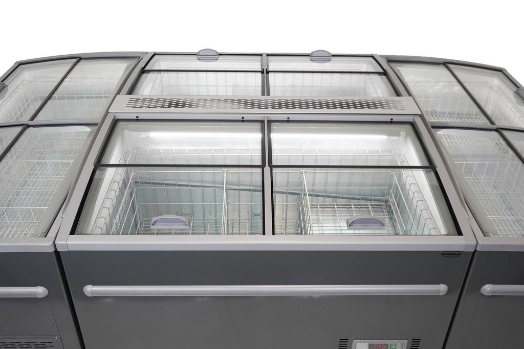Supermarkt Tiefkühltruhe Kopf Element Automatische, grau