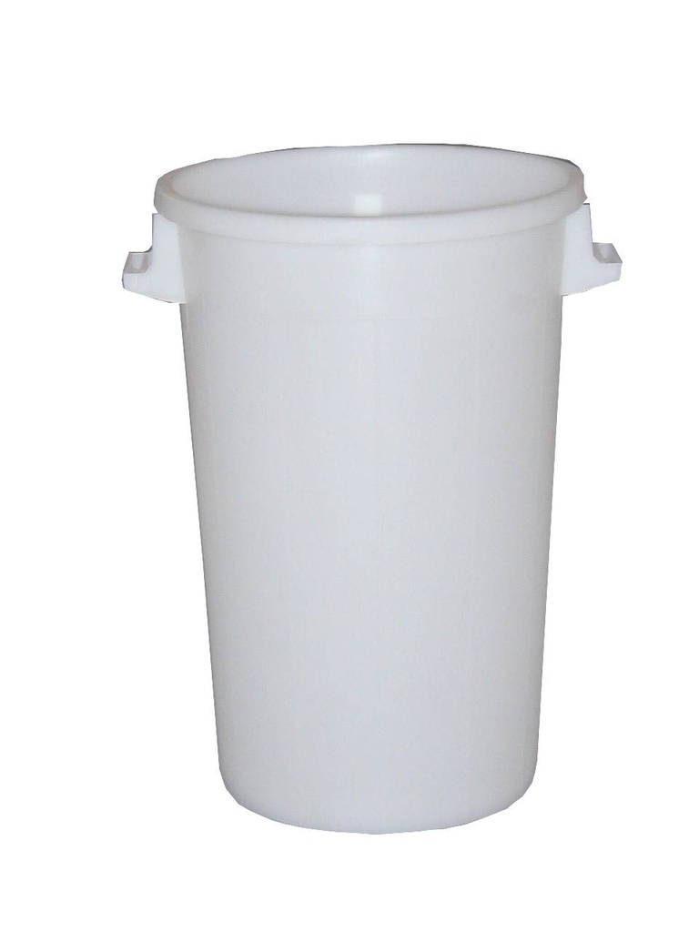 Abfallbehälter, 75 L, 440 x 630 mm, Ø 440 mm, weiß