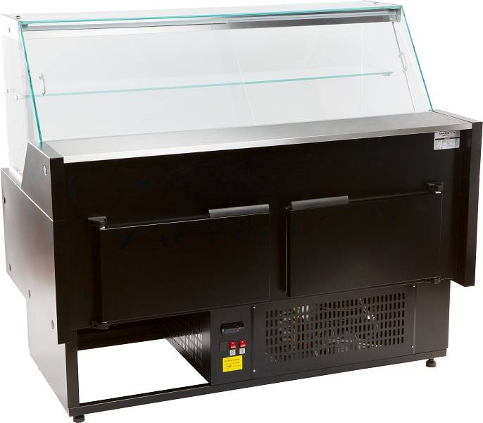 Kühlvitrine Morris 2.0, 1959 x 1095 x 1280 mm, schwarz