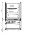 Kühlvitrine, 600 L, 1600 x 780 x 1300 mm, schwarz