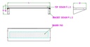 300 Wandborde 900 aus Edelstahl, 900 x 300 x 190 mm