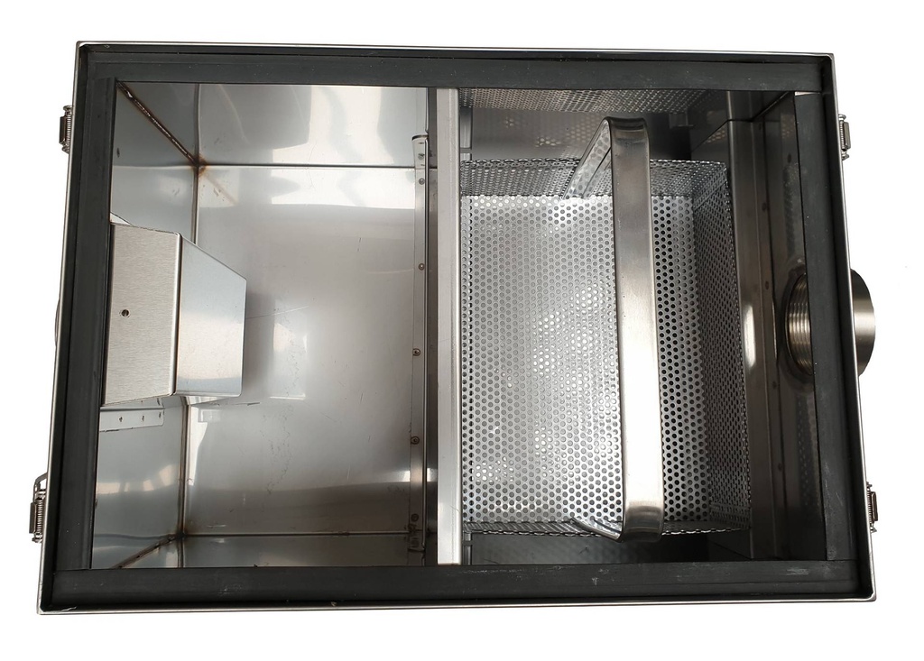 Fettabscheider aus Edelstahl, 140 L, 800 x 500 x 370 mm