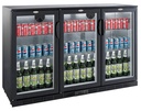Barkühler 3 Türen, 1350 x 520 x 850 mm, 320 L, schwarz