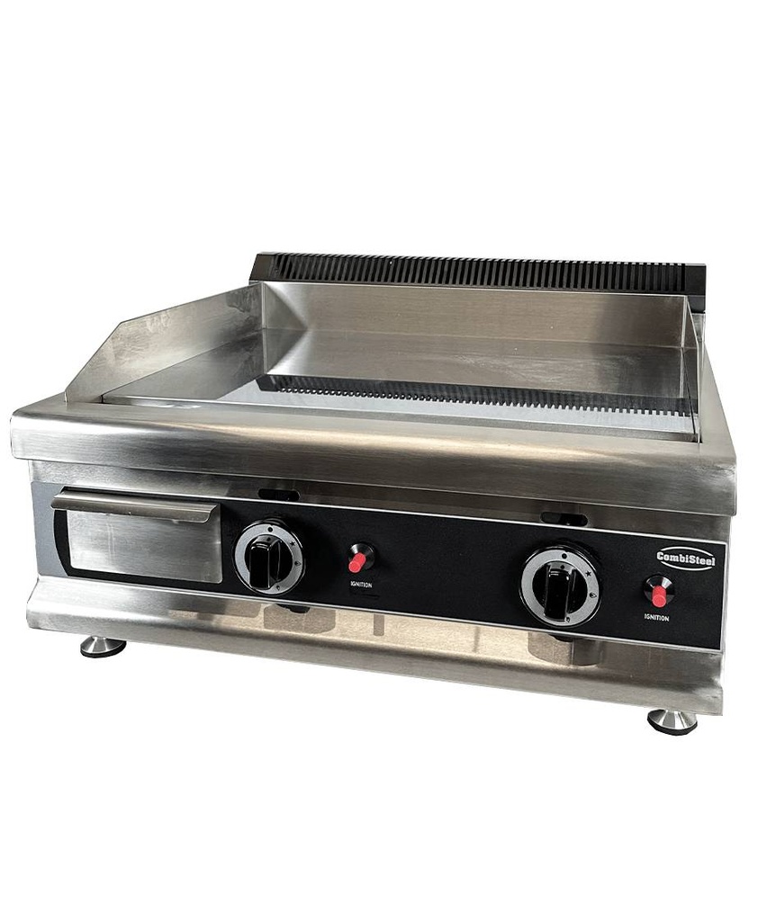 Gas Grillplatte Chrom aus Edelstahl, 800 x 575 x 365 mm