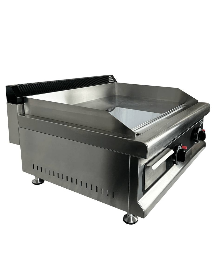 Gas Grillplatte Chrom mit Propan aus Edelstahl, 650 x 575 x 365 mm