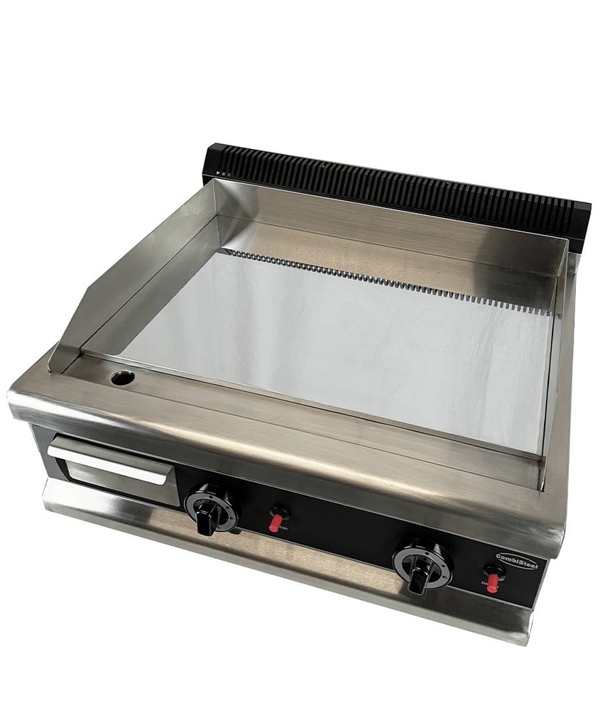 Gas Grillplatte Chrom mit Propan aus Edelstahl, 800 x 575 x 365 mm