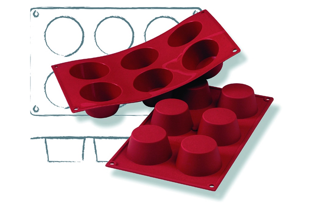 Muffin-Backform aus Silikon, 300 x 175 mm
