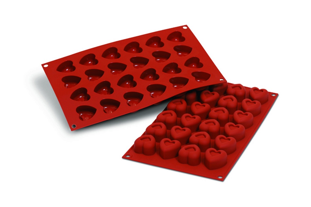 Silikonbackform Herz, 37 x 36 mm, 23 mm