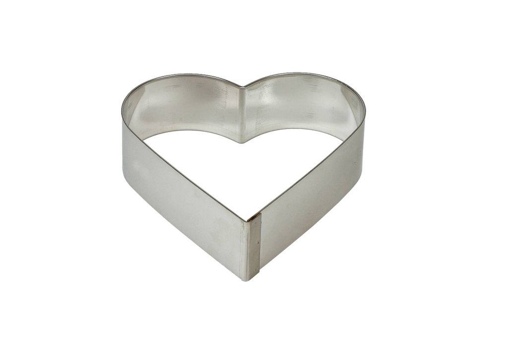 Tortenring aus Aluminium, 200 x 50 mm, Herz