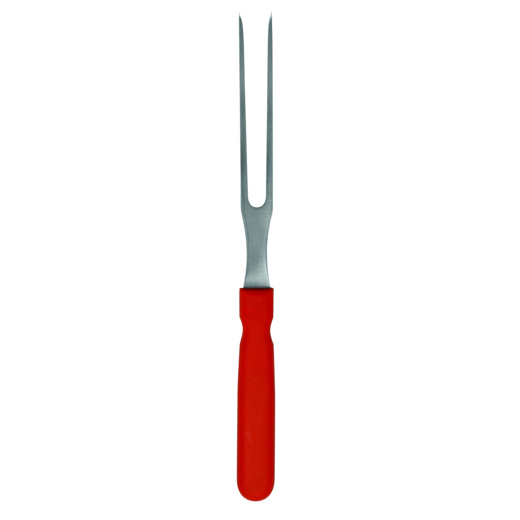 Wurstgabel aus Edelstahl und Polypropylen, 245 mm, rot