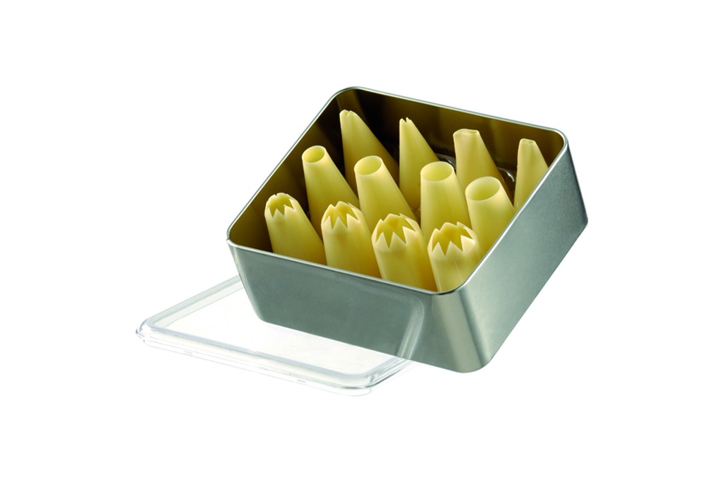 Tüllenkassetten-Set aus Polypropylen, 160 × 140 mm, elfenbein