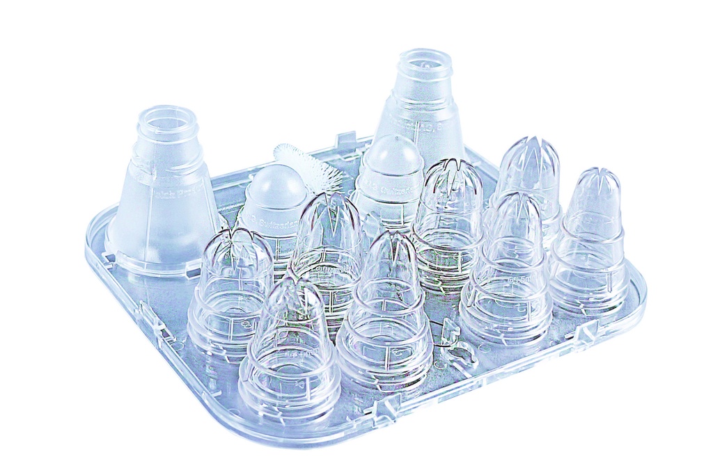 Tüllenkassetten-Set aus Polycarbonat, 4,5–10 mm