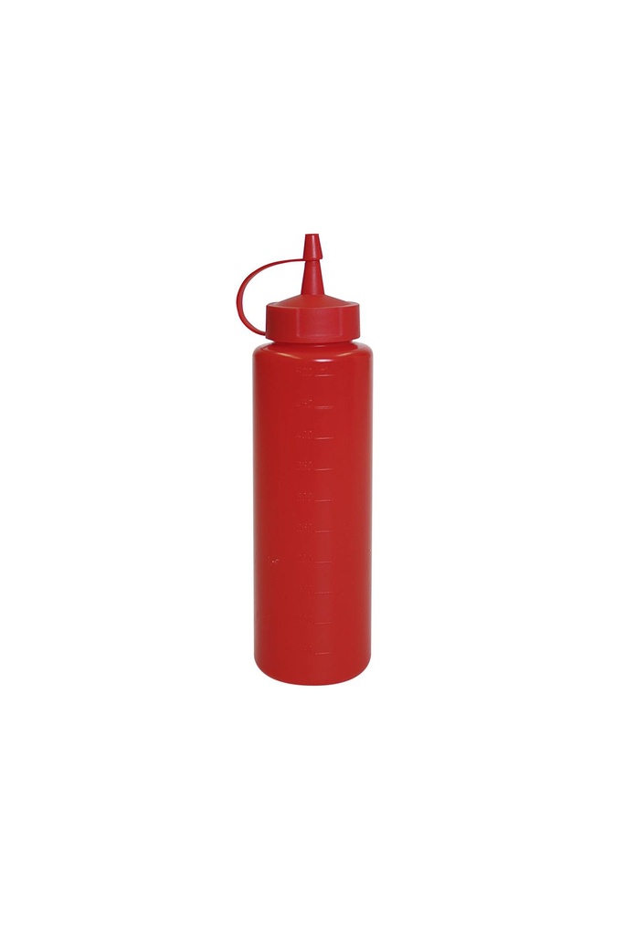 Quetschflaschen aus PP, Höhe 240 mm, Ø 62 mm, rot
