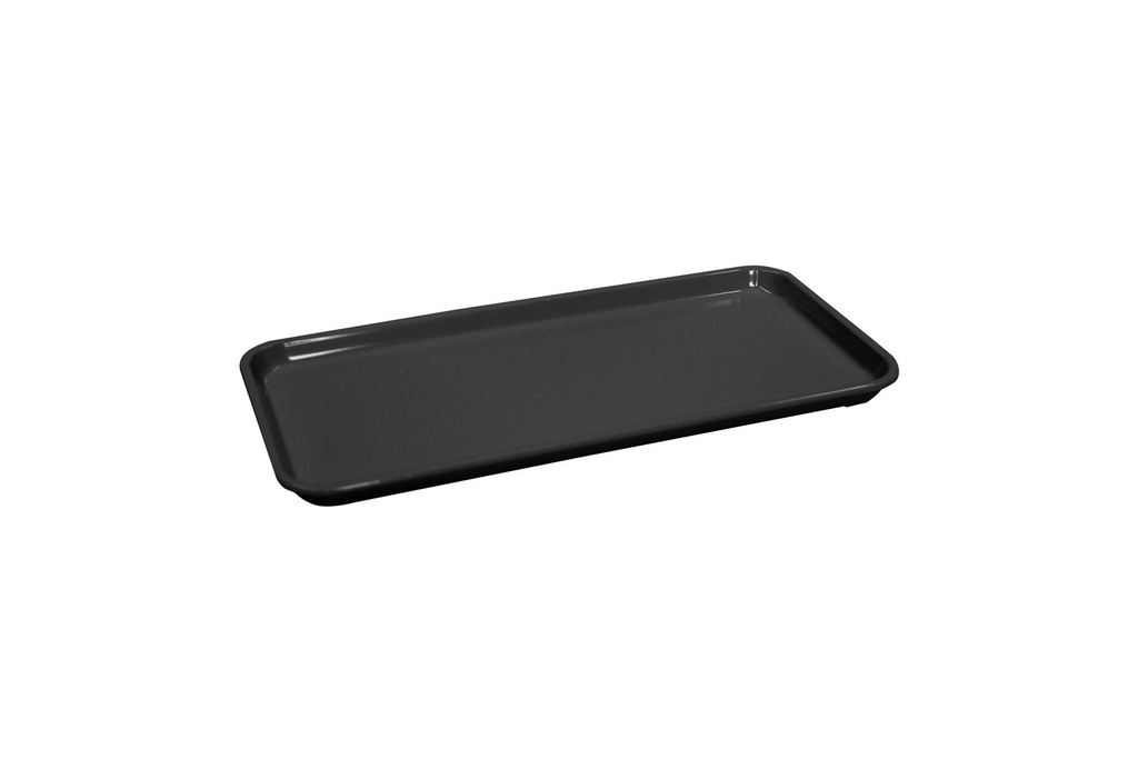 Auslagentablett aus Melamin, 300 x 150 mm, schwarz