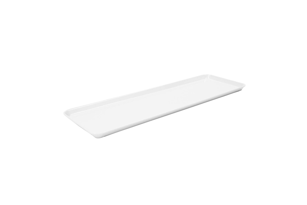 Auslagentablett aus Melamin, 580 x 195 x 20 mm, weiß
