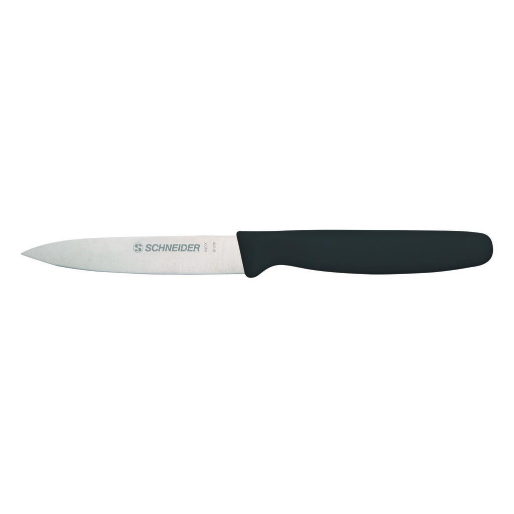 Gemüsemesser aus Edelstahl, 100 mm, schwarz