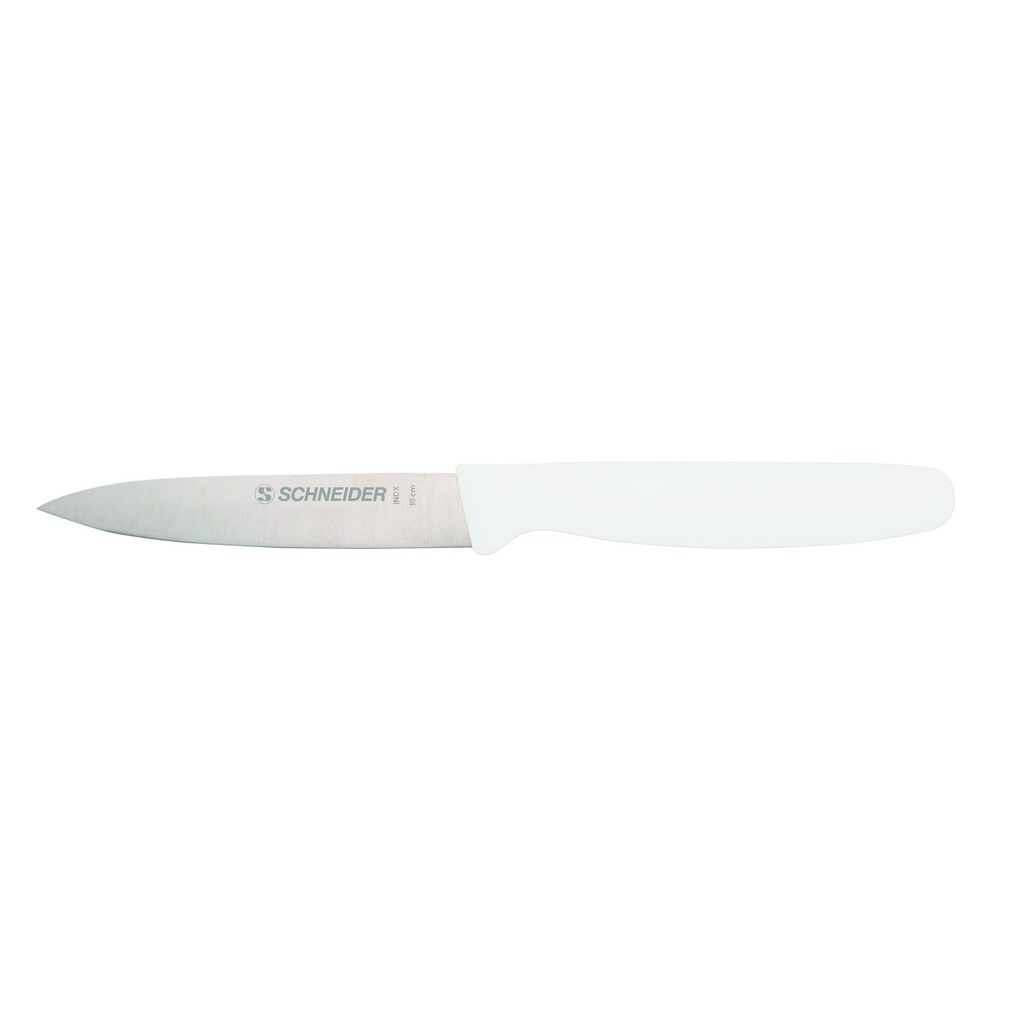 Gemüsemesser aus Edelstahl, Klingenlänge 100 mm, weiß