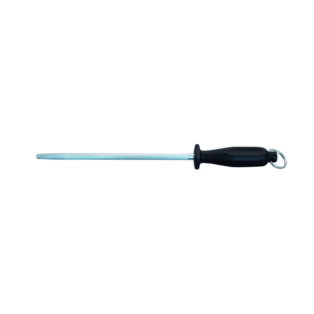 Abziehstahl aus Metall, 250 mm, schwarz
