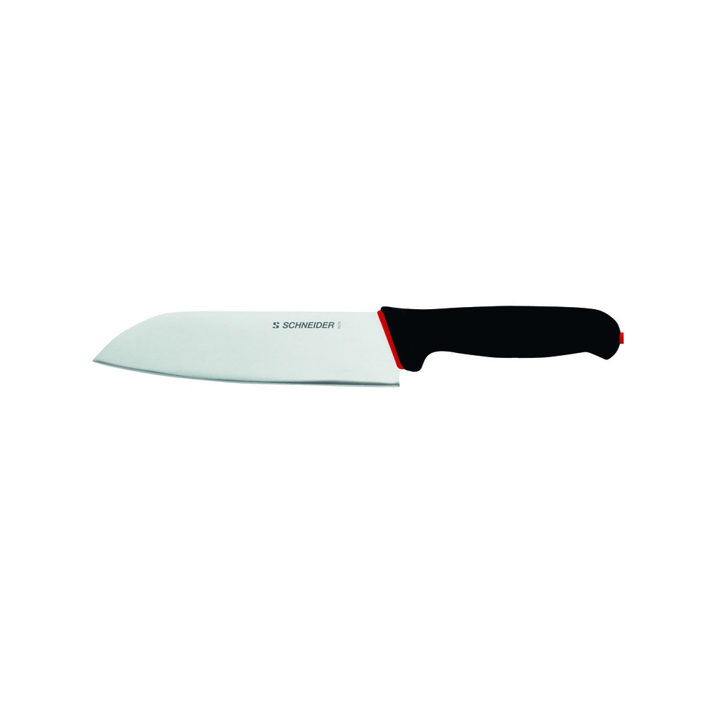 SANTOKU-Messer, 180 mm, schwarz-rot