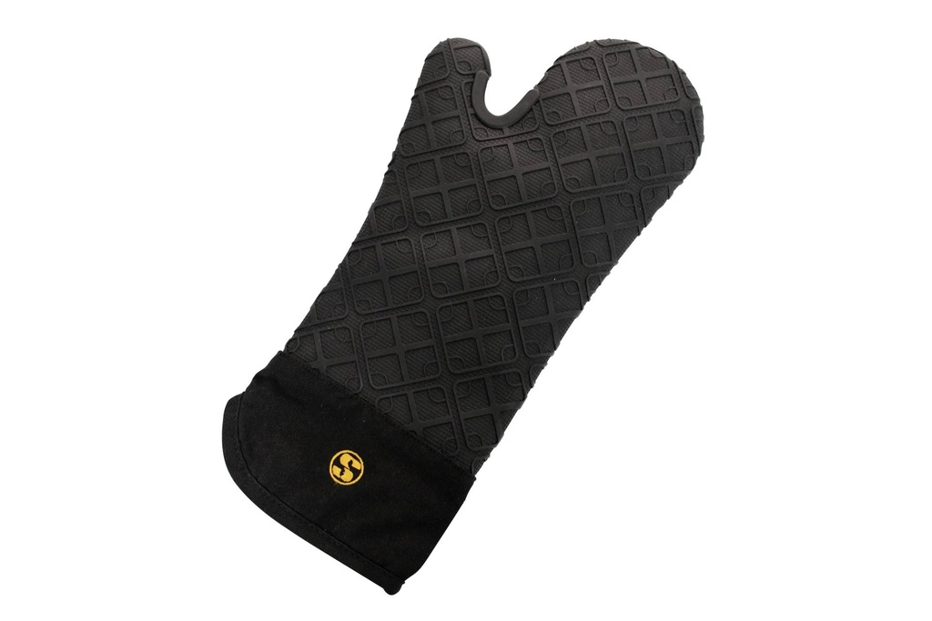 Gastrohandschuhe aus Silikon, 380 mm, schwarz