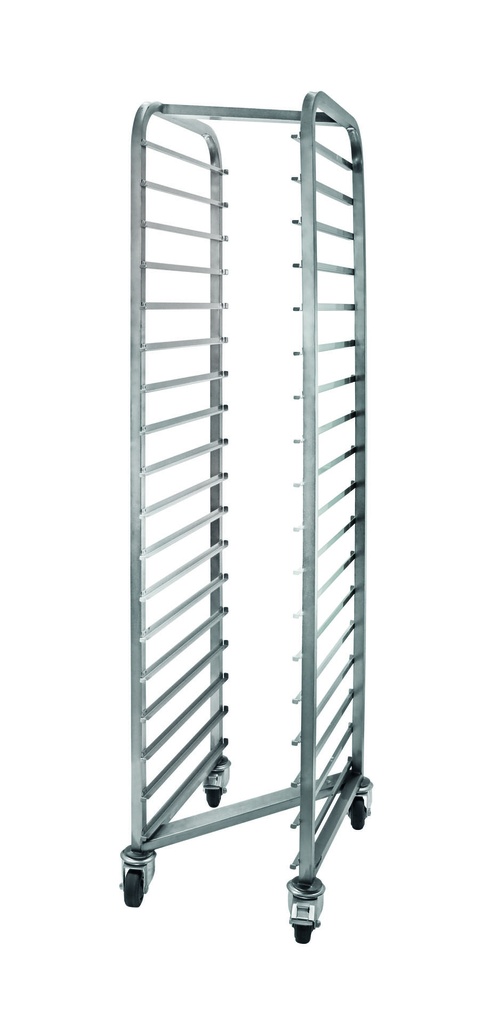 Transportwagen aus Edelstahl, 530 x 325 x 1770 mm