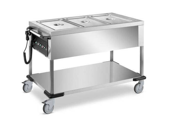 Bain-Marie Wagen PROFI 4x GN 1/1 mit separaten Becken