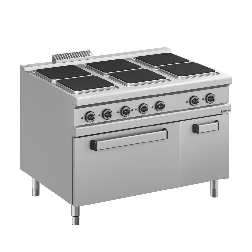 Elektroherd  Serie 900 - 120/90 mit Elekrobackofen - 6 quadratische Kochfelder - 26 kW