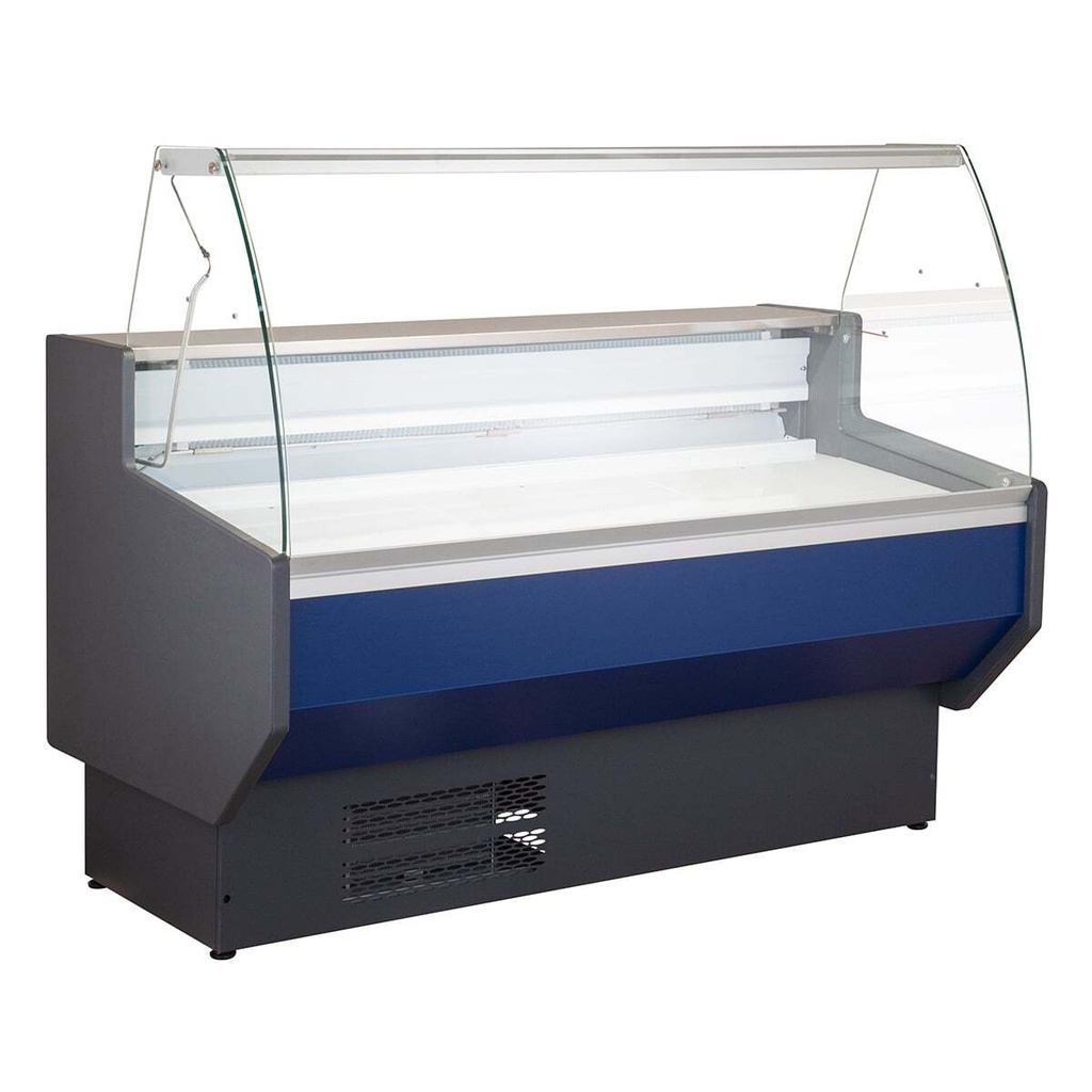 Kühltheke PROFI 250 - rundes Frontglas, 2525 mm, mit LED-Beleuchtung