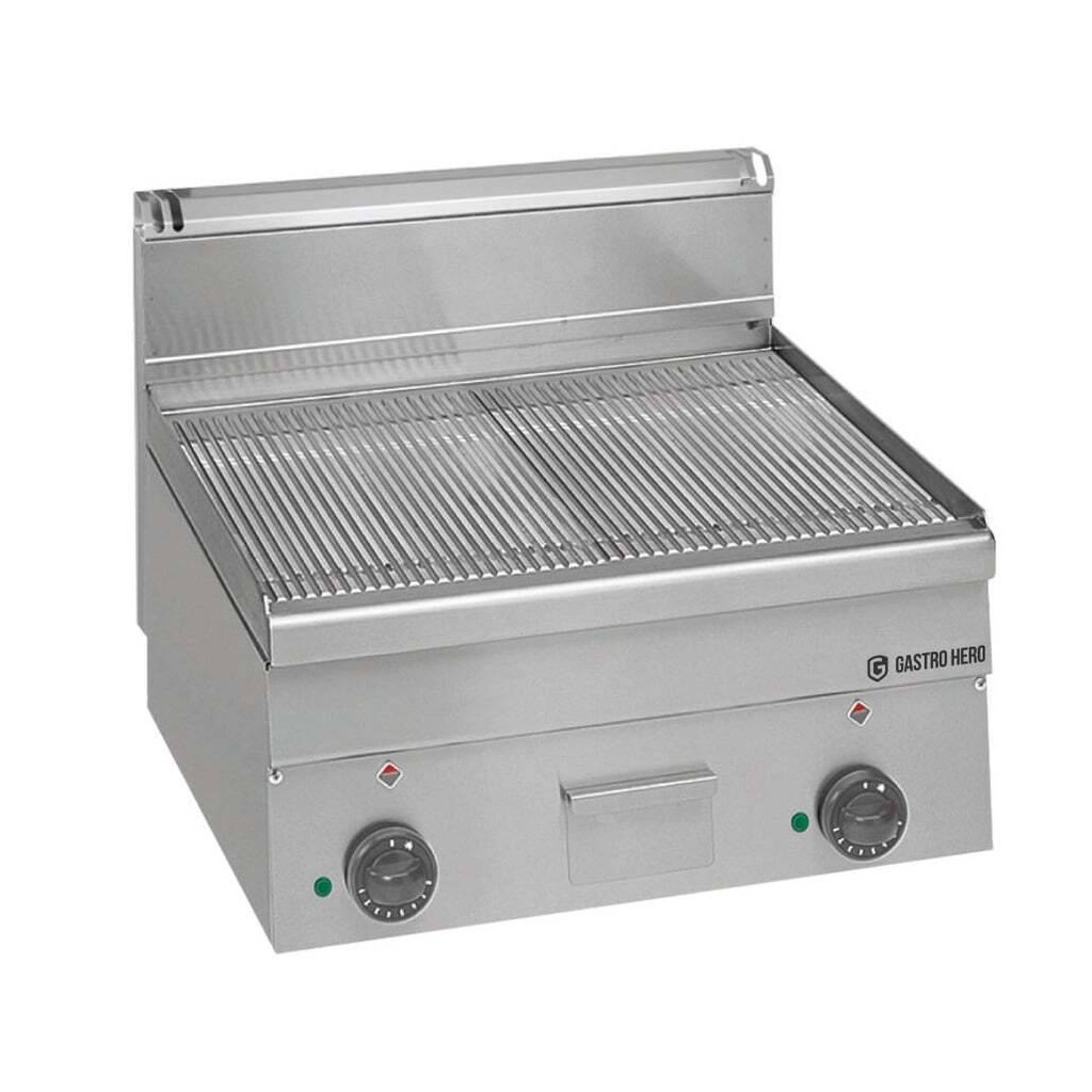 Elektro-Grillplatte Serie 600 - 60/60 - gerillt - Tischgerät - 7,5 kW