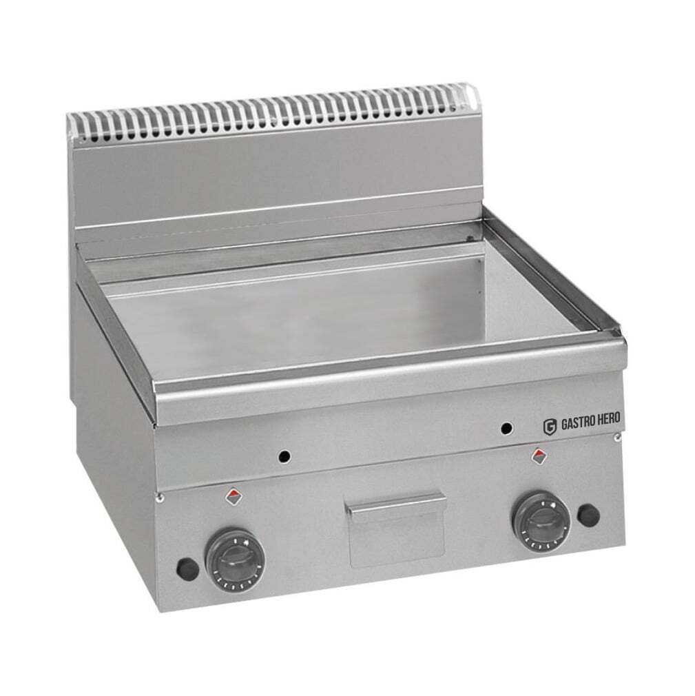 Gas-Grillplatte Serie 600 - 60/60 - glatt, verchromt - Tischgerät - 10,2 kW