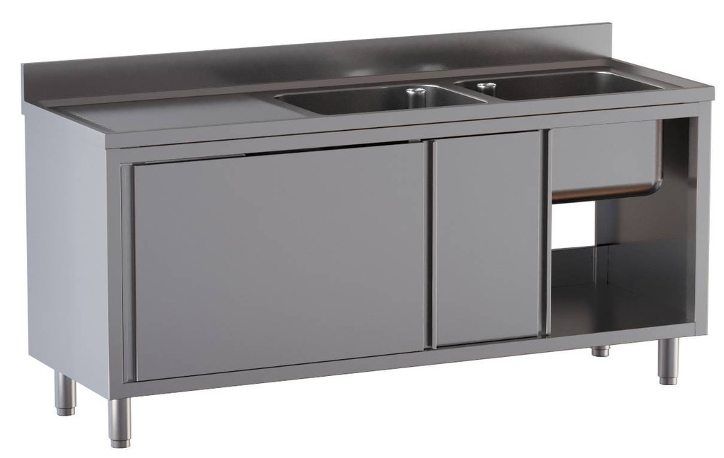 Spülschrank ECO 14x7 mit 2 Becken rechts