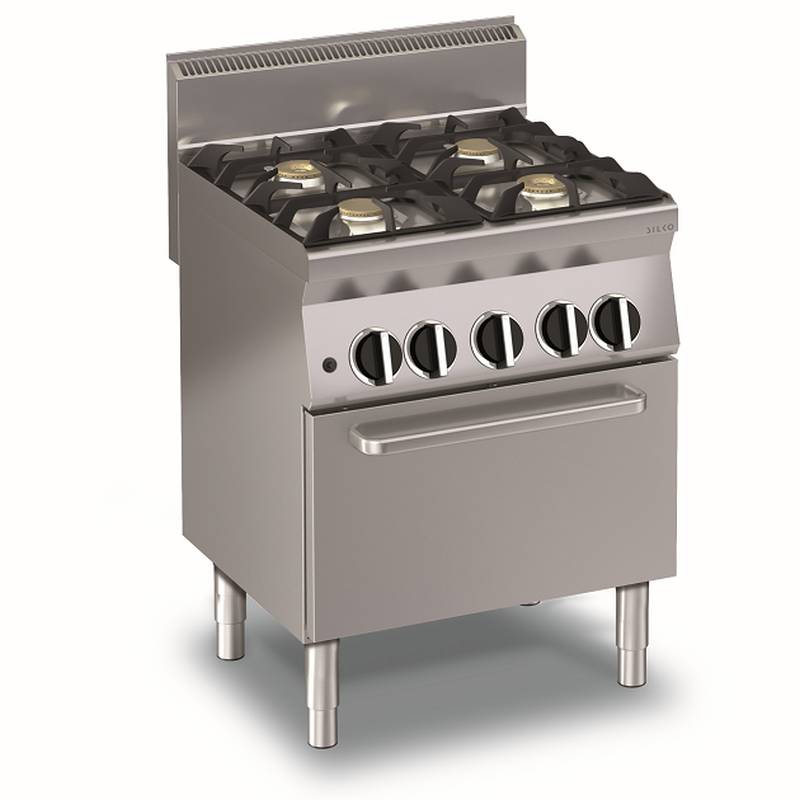 KBS Gas-Herd mit 4 Brennern und Elektro Umluftbackofen