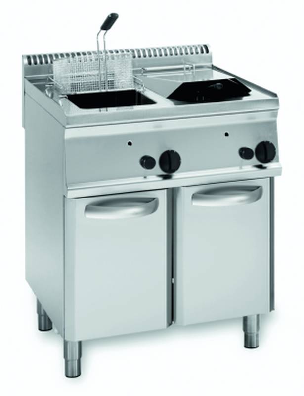 KBS Gas-Fritteuse 2 Becken 2x 14 Liter Standgerät