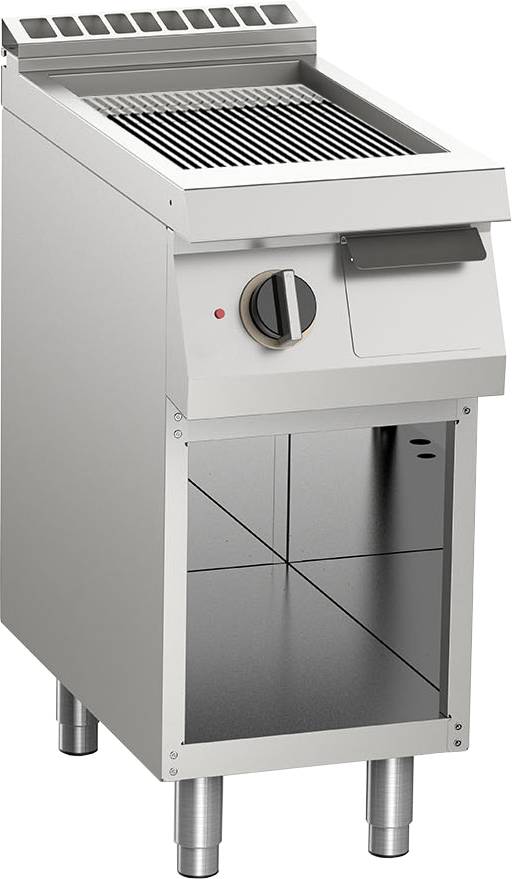 KBS Elektro-Grillplatte gerillt verchromt 5,4kW 1 Heizzone offener Unterbau