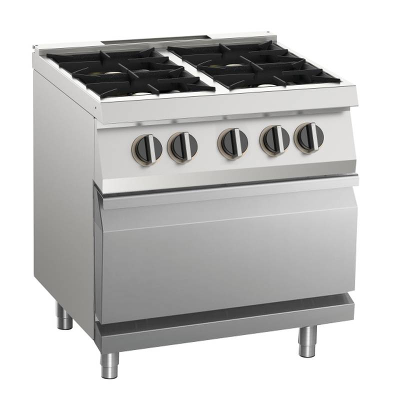 KBS Gas-Herd 4 Brenner mit Elektro-Ofen