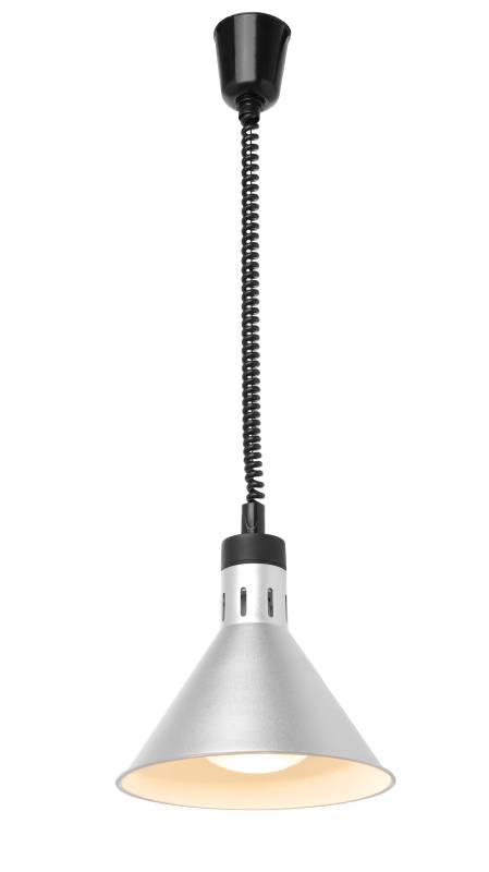 KBS Infrarot Heizlampe Silber eloxiert inkl. Leuchtmittel