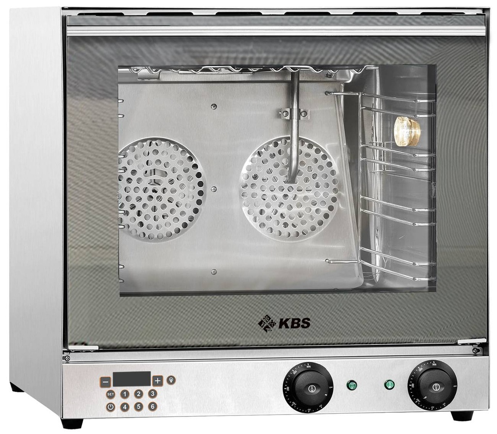 KBS Heißluftofen Premium 2,7 kW manuelle Beschwadung Grillfunktion digitale Anzeige